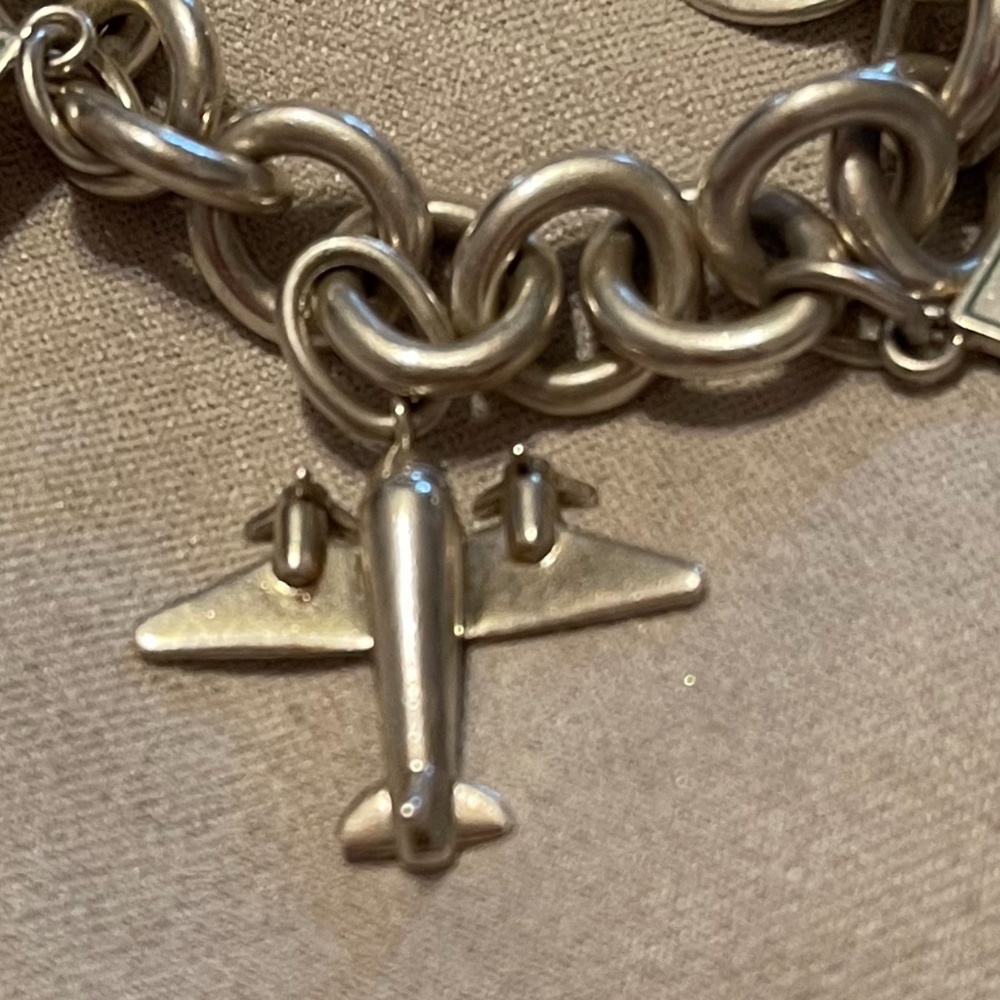 Tiffany silver airplane charm